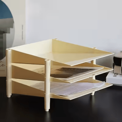 Étagère pour Bureau - OfficeRack™ - Beige - Coin travail