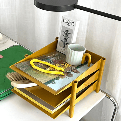 Étagère pour Bureau - OfficeRack™ - Jaune - Coin travail