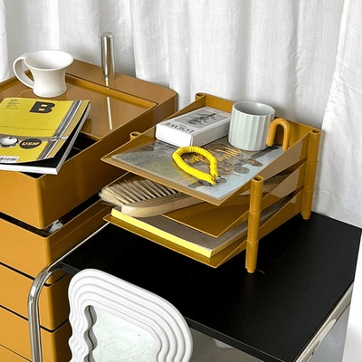 Étagère pour Bureau - OfficeRack™ - Jaune - Coin travail