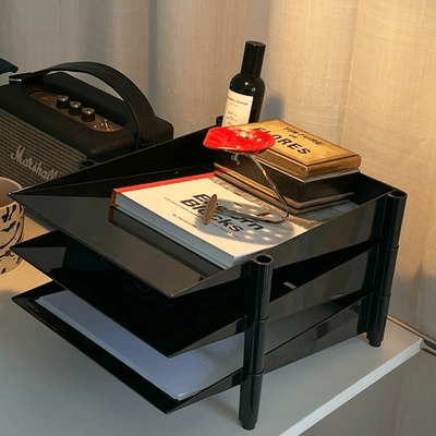 Étagère pour Bureau - OfficeRack™ - Noir - Coin travail