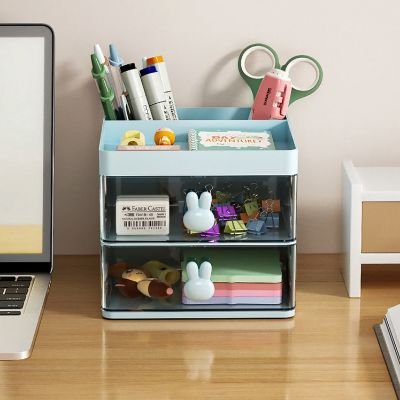 Organisateur Bureau - MultiFunctionalOrganizer™ - Bleu - Coin travail