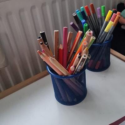 Pot Crayon - PencilHolder™ - Bleu - Coin travail
